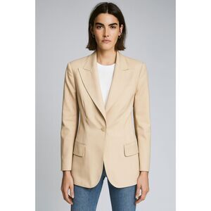 Stella McCartney Cream 100% Lana Wool Blazer Sports Coat Jacket  Women's Size 44